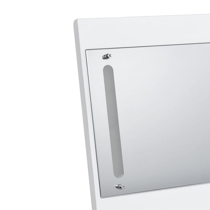 Irvine Mini Dressing Table with Stool, LED and USB in Glossy White