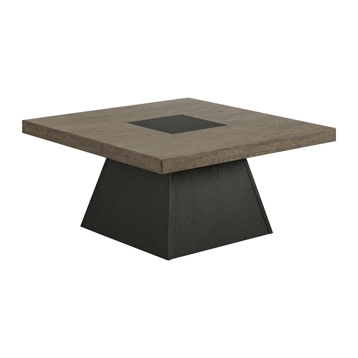 Jemma 2PC Occasional Table Set in Grey and Dark Espresso-Coffee Table & End Table