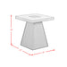 Jemma End Table in Grey and Dark Espresso - Pierce Furniture Gallery