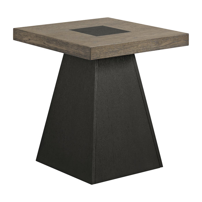 Jemma 3PC Occasional Table Set in Grey and Dark Espresso-Coffee Table & TwoEnd Table