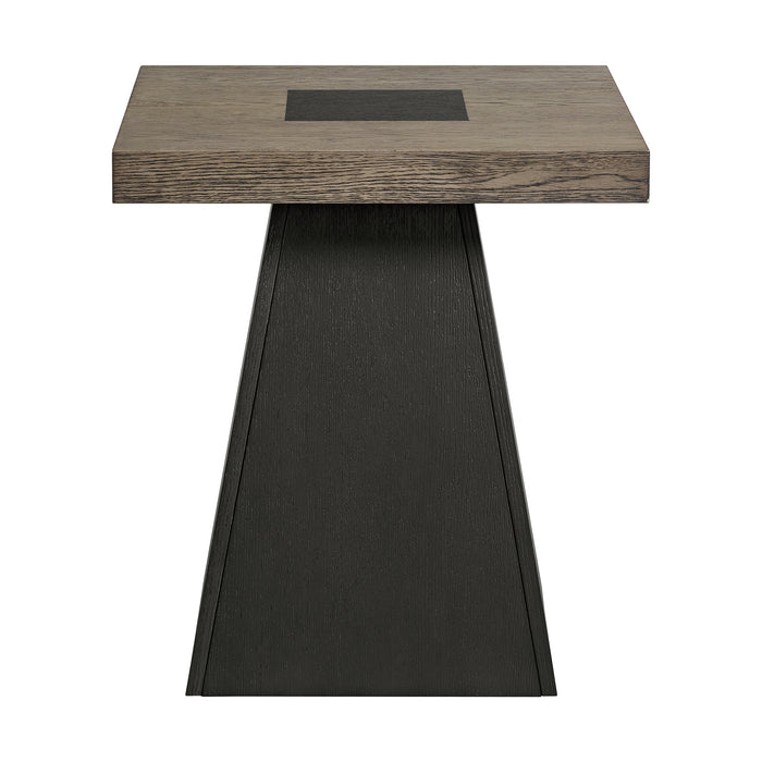 Jemma End Table in Grey and Dark Espresso - Pierce Furniture Gallery