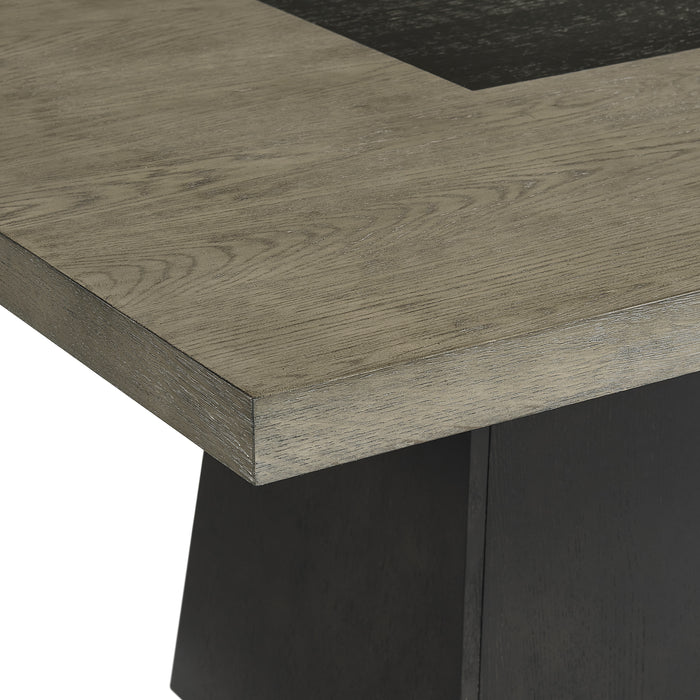 Jemma End Table in Grey and Dark Espresso - Pierce Furniture Gallery