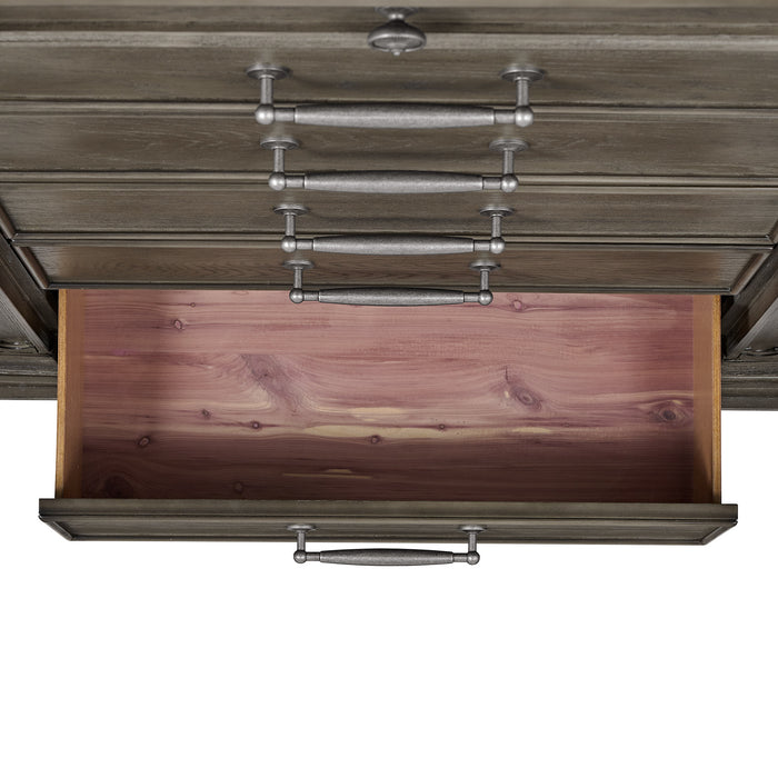 Kings Court 6-Drawer Chest in Grey - Pierce Furniture Gallery