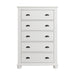 Kona 5-Drawer Chest in White - Pierce Furniture Gallery
