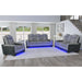 Lantana 3PC Living Room Set in Rocky Cement/Charcoal-Sofa, Loveseat & Recliner - Pierce Furniture Gallery