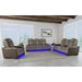 Lantana 3PC Living Room Set in Rocky Grey/Brown-Sofa, Loveseat & Recliner - Pierce Furniture Gallery
