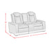 Lantana Power Motion Loveseat with Power Headrest, Led, and Console in Rocky Grey/Brown - Pierce Furniture Gallery