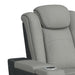 Lantana Power Motion Recliner with Power Headrest, Led, wireless charger and Cup holder in Rocky Cement/Charcoal - Pierce Furniture Gallery