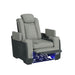 Lantana Power Motion Recliner with Power Headrest, Led, wireless charger and Cup holder in Rocky Cement/Charcoal - Pierce Furniture Gallery