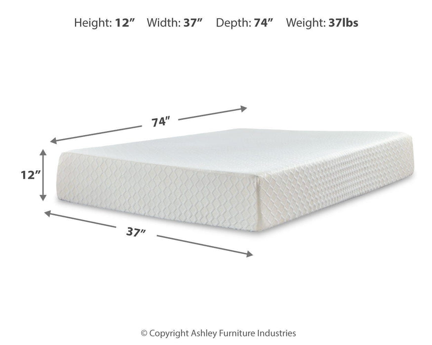 Chime 12 Inch Memory Foam Mattress in a Box - Pierce Furniture Gallery