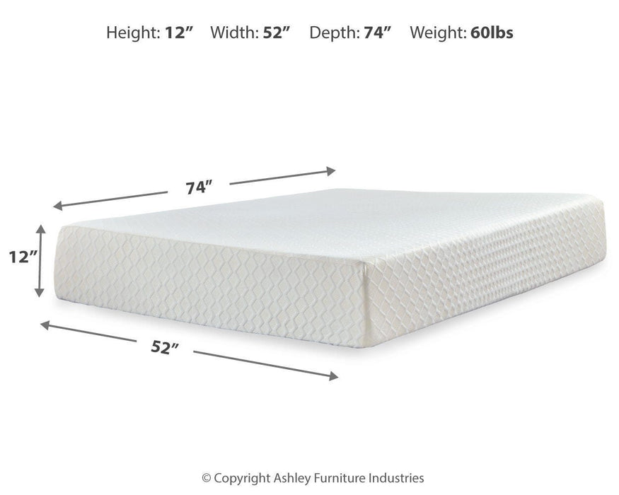 Chime 12 Inch Memory Foam Mattress in a Box - Pierce Furniture Gallery