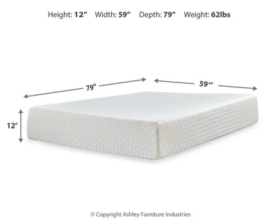 Chime 12 Inch Memory Foam Mattress in a Box - Pierce Furniture Gallery