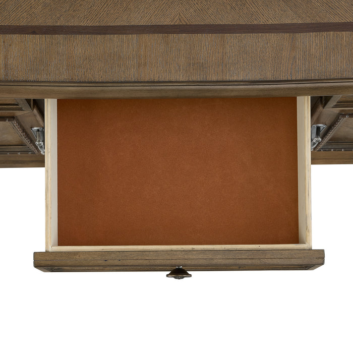 Madison Park Server and Hutch with LED in Walnut