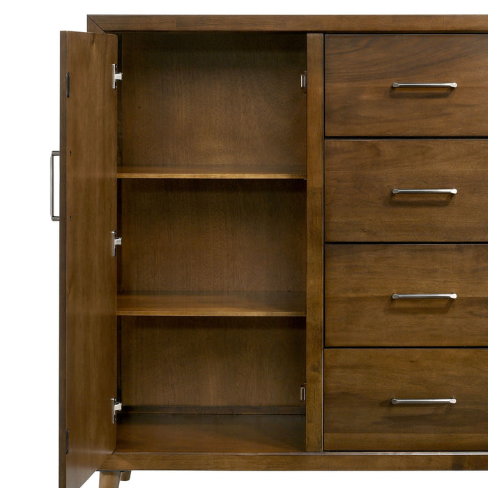 Malibu 4-Drawer Chest in Walnut