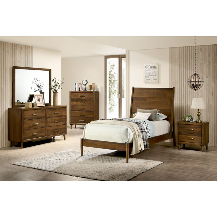 Malibu 2-Drawer Nightstand in Walnut