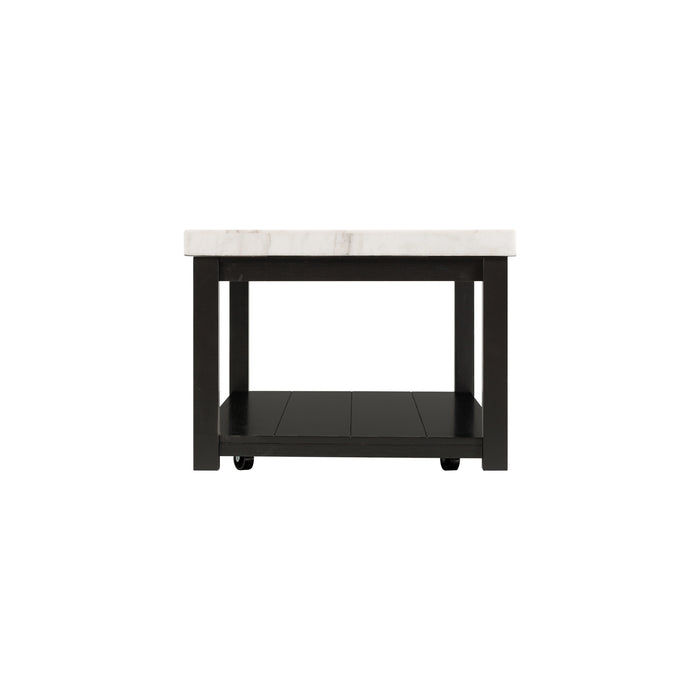 Marcello w/ White Top - Rectangular Coffee Table W/Casters - Pierce Furniture Gallery