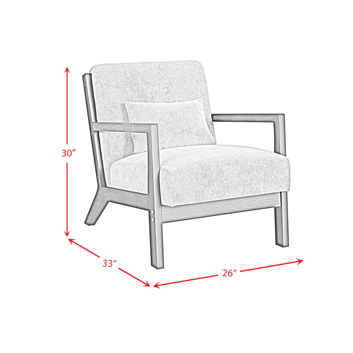 Marina Chair with kidney pillow in Langley Cocoa and Brushed Espresso Finish