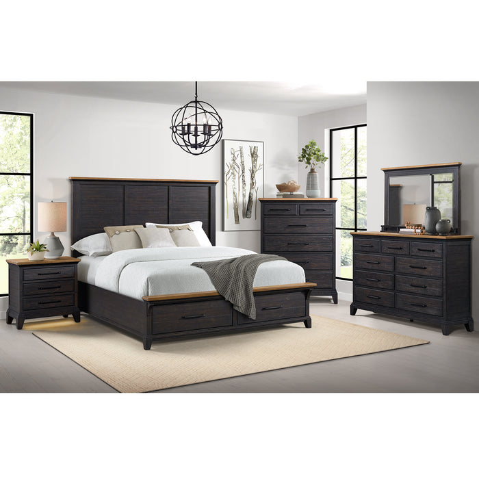 Montrose Storage Bed in Espresso & Brown