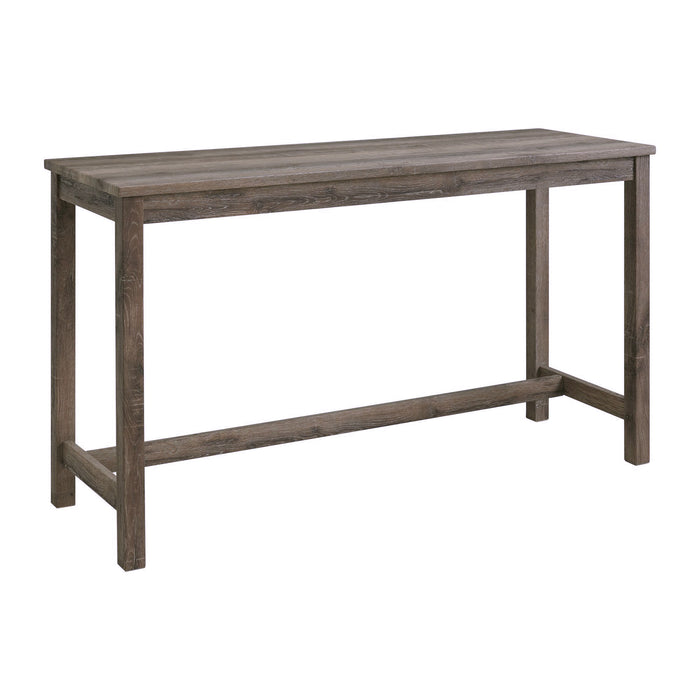 Oak Lawn Grey Bar Table Single Pack (Table + 3 Tan Fabric Stools)