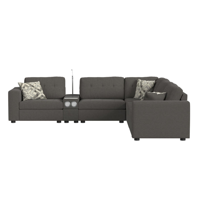 Options One Corner in Palmer Plus Ash with 1 Pillow 20"ÔøΩ