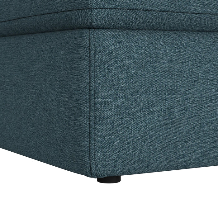 Options One Storage Ottoman in Palmer Plus Teal