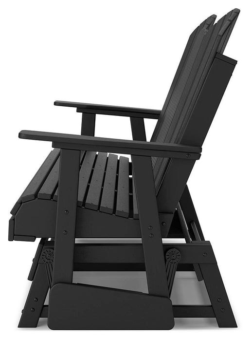 Hyland wave Outdoor Glider Loveseat - Pierce Furniture Gallery