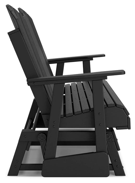 Hyland wave Outdoor Glider Loveseat - Pierce Furniture Gallery