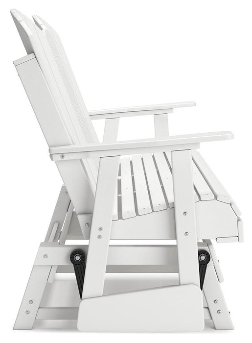 Hyland wave Outdoor Glider Loveseat - Pierce Furniture Gallery
