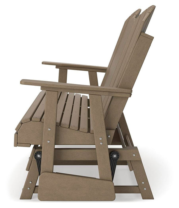 Hyland wave Outdoor Glider Loveseat - Pierce Furniture Gallery