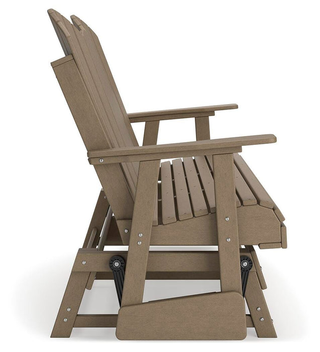 Hyland wave Outdoor Glider Loveseat - Pierce Furniture Gallery