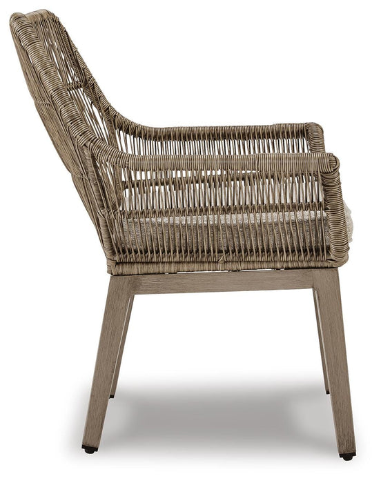 Beach Front Arm Chair with Cushion (Set of 2) - Pierce Furniture Gallery