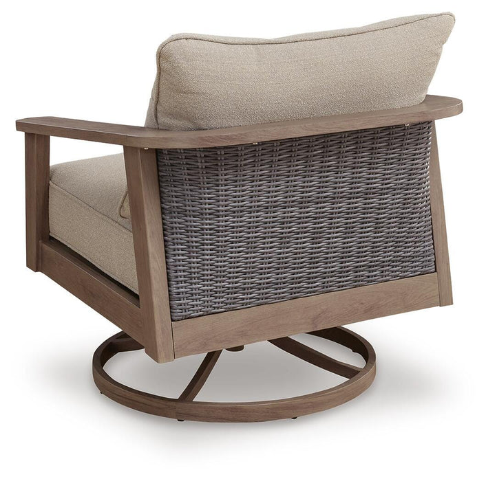 Harmony Headlands Outdoor Swivel Lounge with Cushion - Pierce Furniture Gallery