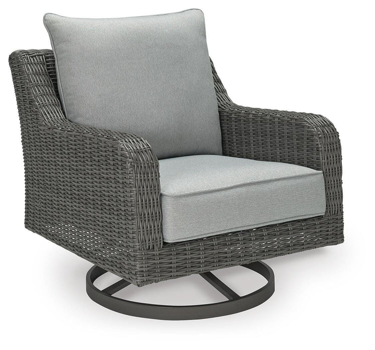 Elite Park Outdoor Swivel Lounge with Cushion - Pierce Furniture Gallery