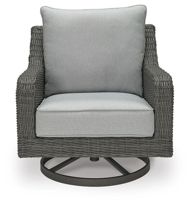 Elite Park Outdoor Swivel Lounge with Cushion - Pierce Furniture Gallery