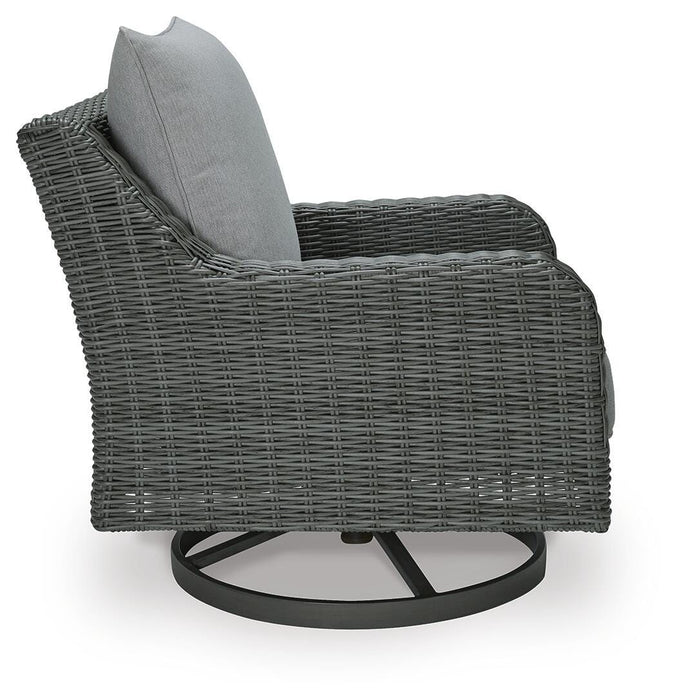 Elite Park Outdoor Swivel Lounge with Cushion - Pierce Furniture Gallery
