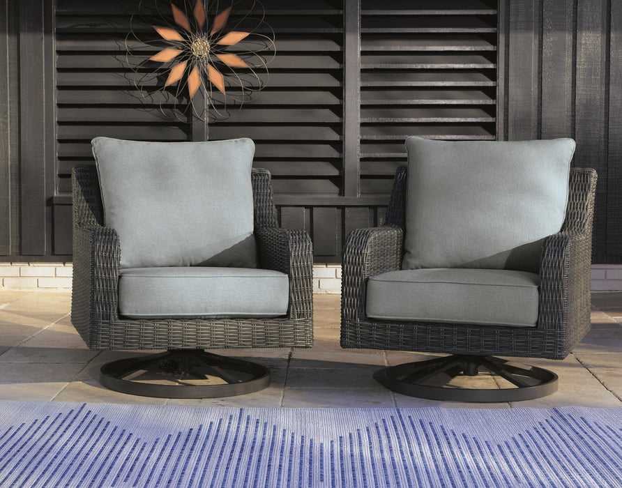 Elite Park Outdoor Swivel Lounge with Cushion - Pierce Furniture Gallery