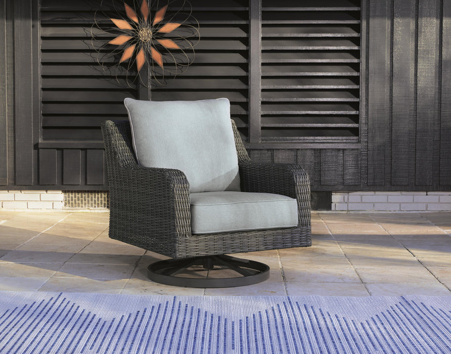 Elite Park Outdoor Swivel Lounge with Cushion - Pierce Furniture Gallery