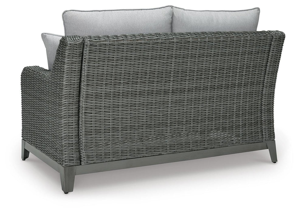Elite Park Outdoor Loveseat with Cushion - Pierce Furniture Gallery