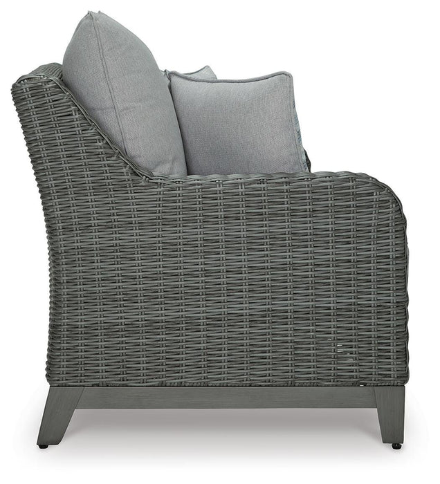Elite Park Outdoor Loveseat with Cushion - Pierce Furniture Gallery