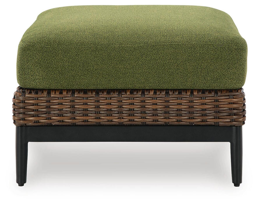 Horizon Hall Outdoor Ottoman with Cushion - Pierce Furniture Gallery