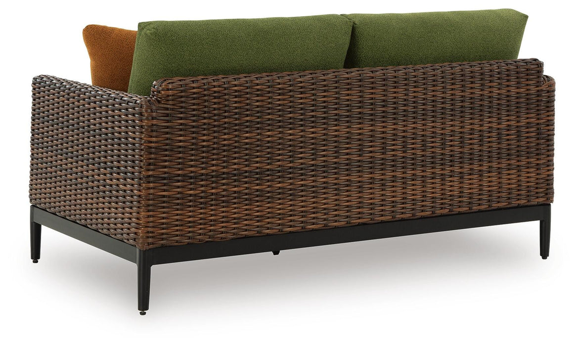 Horizon Hall Outdoor Loveseat with Cushion - Pierce Furniture Gallery
