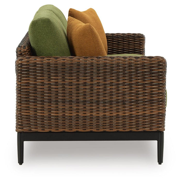 Horizon Hall Outdoor Loveseat with Cushion - Pierce Furniture Gallery