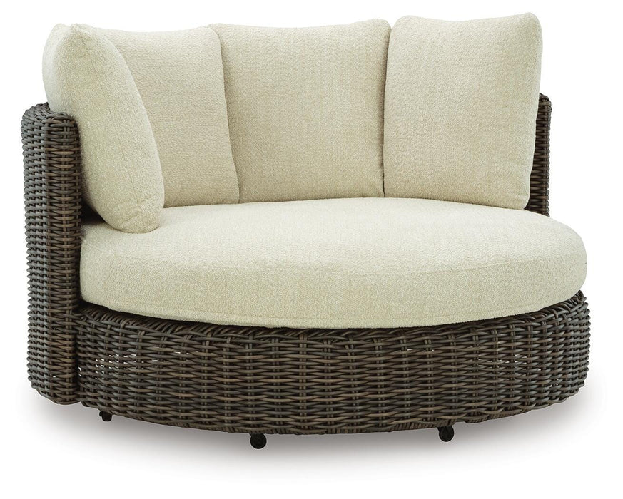 Kimora Outdoor Swivel Lounge Chair with Cushion - Pierce Furniture Gallery