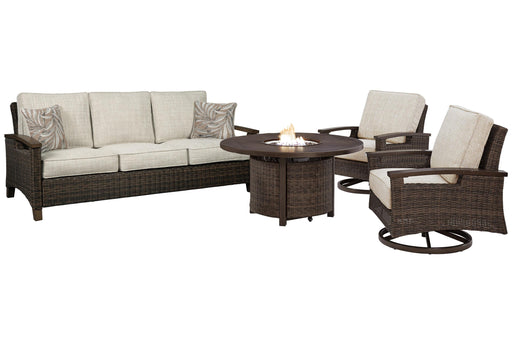 Paradise Trail Outdoor Sofa, Lounge Chairs and Fire Pit Table - Pierce Furniture Gallery