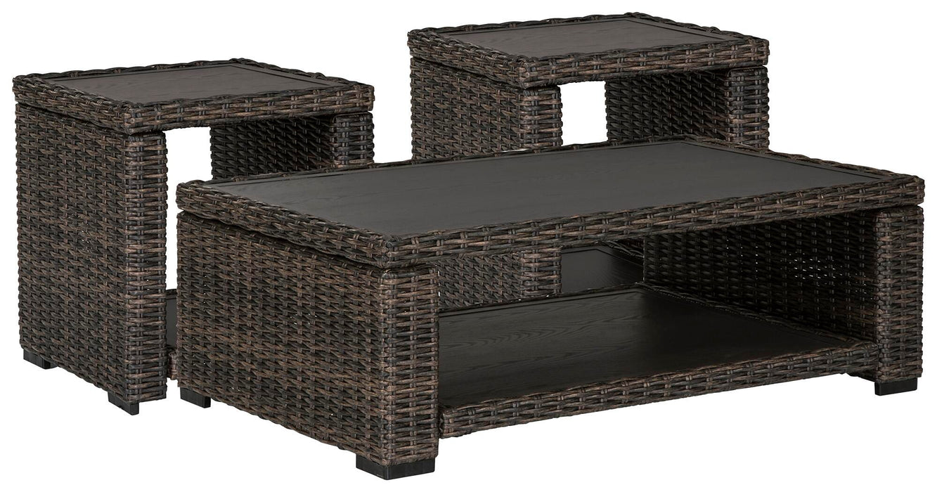 Grasson Lane Outdoor Occasional Table Set - Pierce Furniture Gallery