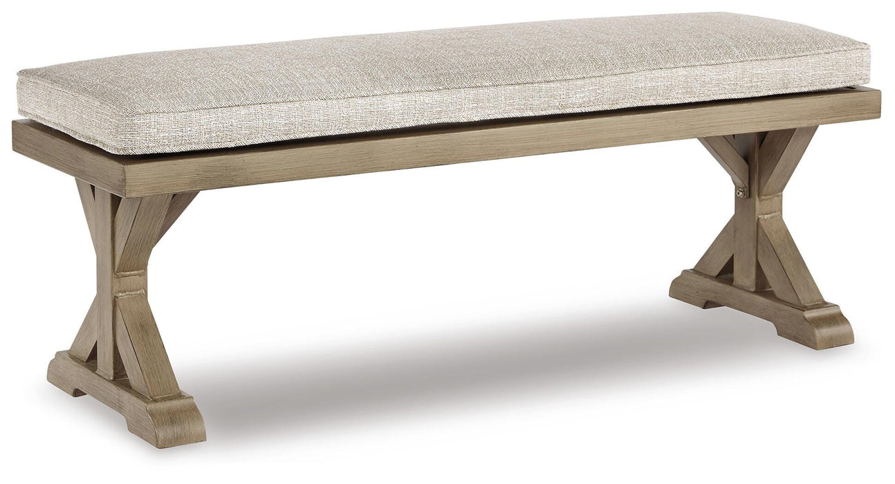 Beachcroft Outdoor Bench with Cushion - Pierce Furniture Gallery