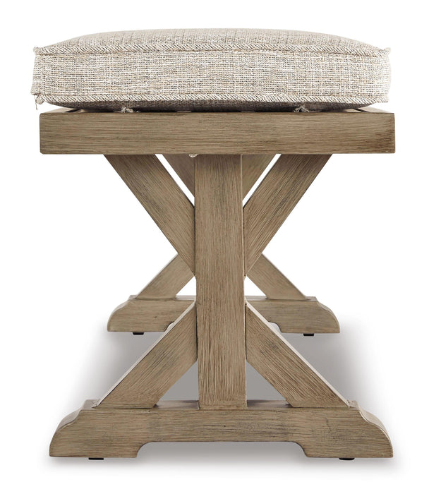 Beachcroft Outdoor Bench with Cushion - Pierce Furniture Gallery