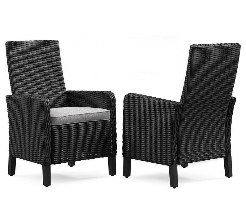 Beachcroft Outdoor Arm Chair with Cushion (Set of 2) - Pierce Furniture Gallery
