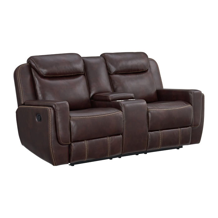 Panther 3PC Living Room Set in Neono Brown-Sofa, Loveseat & Recliner