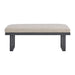 Playa Dining Bench - Dark Grey and Olefin Beige - Pierce Furniture Gallery